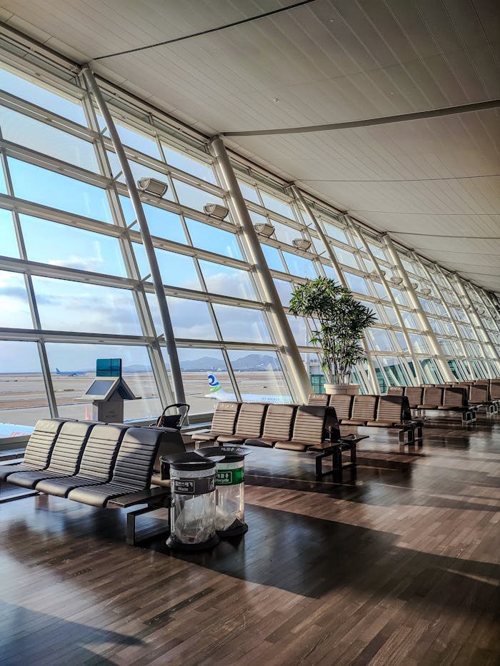 Seats near Windows at Airport